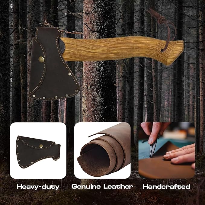 Leather Pocket Suitable only for These PRANDI hatchets: SEGURIN 0.88 lb Camping 1.10 lb Yankee 1.30 lb Piemonte Style 0.65 lb