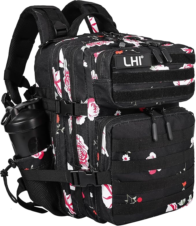 LHI Tactical Military Backpack for Men and Women 25L/35L Army Assault Pack Bag Small Rucksack with Bottle Holder