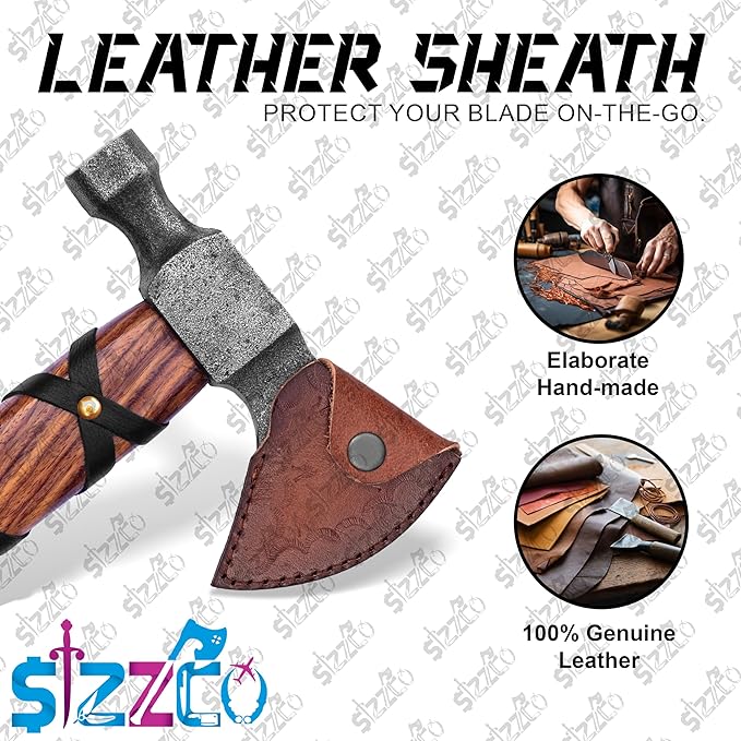 Norse Viking Axe Camping Hatchet – Berserker Axes for Woodworking Throwing and Camping | Handcrafted Lothbrok Ragnar Axe | Bearded Tomahawk for Men | Ideal Gift for Christmas Anniversary Birthday