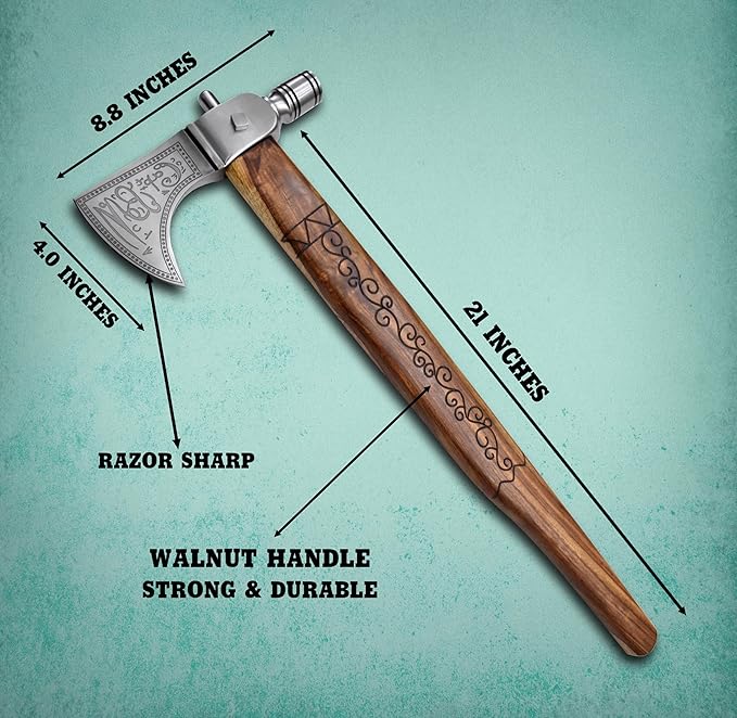 Custom Handmade Viking Axe - 1095 High Carbon Steel Bearded Axe Camping Tomahawk Axe Camping Axes and Hatchets Tomahawk Axe Axes with Sheath