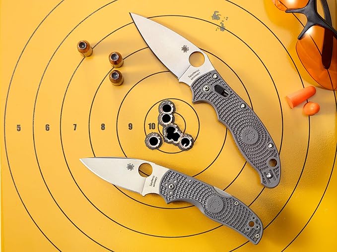 Spyderco Manix 2 Lightweight Folding Pocket Knife with 3.3 CTS BD1N Steel Blade and FRCP Handle - EDC Knife for Men and Women Perfect for Hunting Tactical Camping - PlainEdge - C101PBBK2