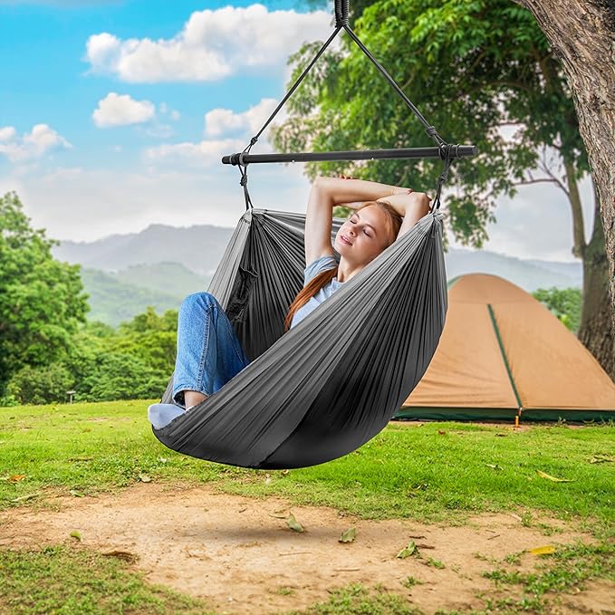Sorbus Hanging Hammock Chair - Tree Pod Sensory Swing - Outdoor Camping Cacoon Chair - Collapsible and Lightweight Swings - Swinging Rocker Chairs for Camp Travel Hiking Tent Porch (500 lb Max)