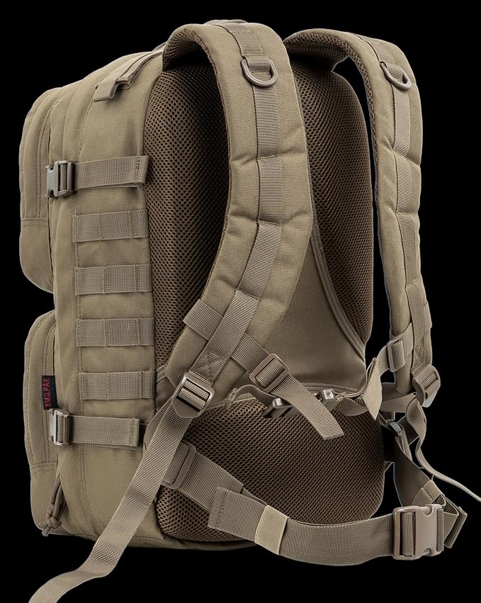 Tactical Backpack Military Survival Pack EDC Daypack Bag MOLLE for Camping Hiking Hunting Bugout Travel 25L