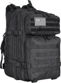 45L Military Tactical Backpacks 3 Days Assault Pack Bag Fitness Rucksack 3 Day Bug Out Bag Hiking Treeking Molle Daypack (Black2)