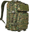 Mil-Tec Unisex Assault Pack - Rugged Durable Lightweight Ergonomic Versatile Tactical Outdoor Camping Hiking Backpack with Adjustable Padded Shoulder Straps &amp MOLLE Loops Digital Woodland Camo 3
