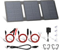 FlexSolar 28W 12V Portable Solar Panel Battery Charger Maintainer Kits Trickle Charger with Built-in Charge Controller Cig Plug Alligator Clips O-Rings OBDII Connector for Car TruckTractor Boat