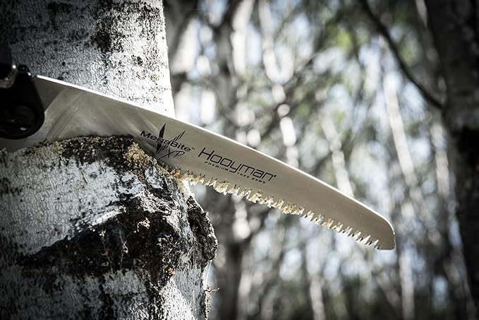 Hooyman MegaBite Handsaw and Hunter’s Combo Bone Saw with Heavy Duty Construction High Carbon Steel Blade Impulse Hardened Teeth and Ergonomic Over-Molded Handle for Camping Hunting and Outdoors