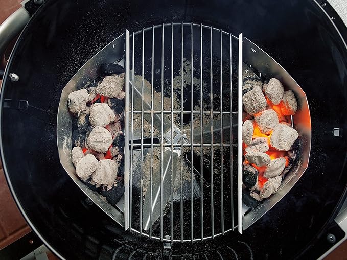 Weber Master-Touch Charcoal Grill 22-Inch Spring Green – Premium Outdoor BBQ Grill with Tuck-Away Lid Holder &amp One‑Touch™ Cleaning System Porcelain‑Enameled Kettle