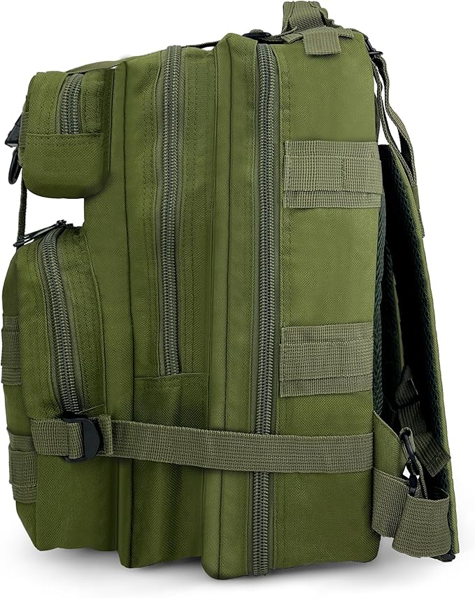 ASA TECHMED Large Tactical Backpack - IFAK Military-Grade Assault Pack Everyday Carry Use Military Backpacks Tactical (Green)
