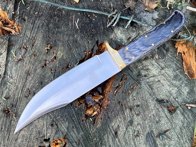Perkin Fixed Blade Hunting Knives with Sheath-Custom Handmade Full Tang Bushcraft Fixed-Blade Knife for Camping Hiking and Outdoor Activities-Unisex Adults-PKH