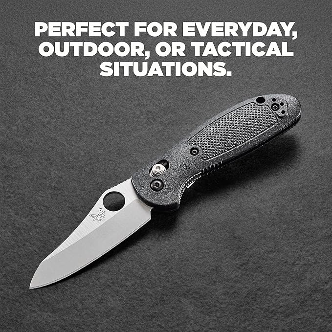 Benchmade Mini Griptilian Knife Drop-Point Blade Made EDC Manual Finish 556 Handle