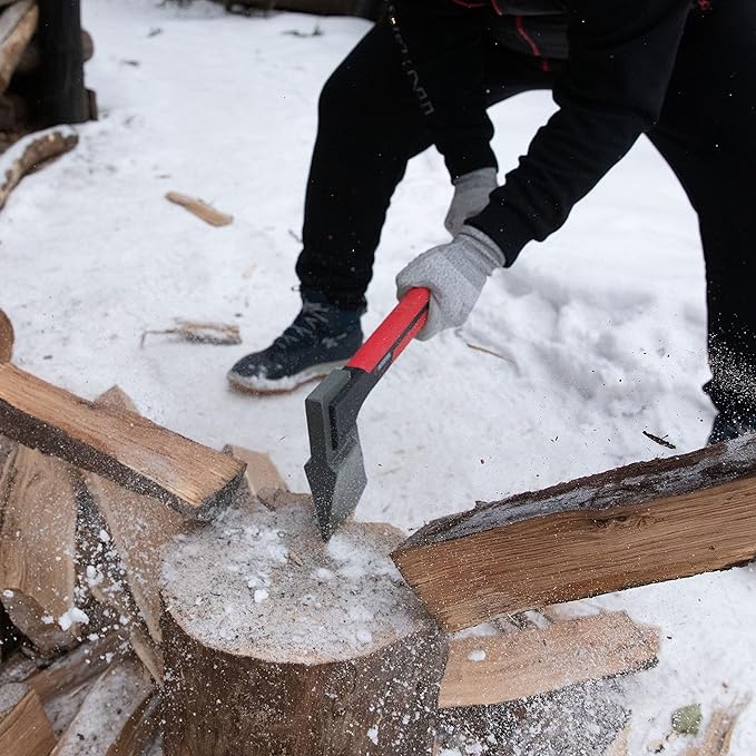 INTERTOOL Wood Splitting Axe 28” - Maul for Firewood - Splits Medium to Large Rounds - Composite Shock Absorbing Non-Slip Handle - Carry Sheath - HT08-0298