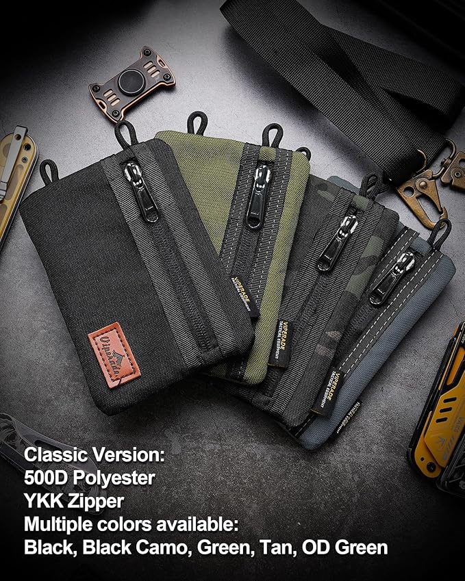 VIPERADE VE1 Pocket Organizer EDC Pouch for Men EDC Organizer Storage EDC Gears Multitool Pocket Pouch Hold Your Flashlight/Pocket Knife Pen Notebook