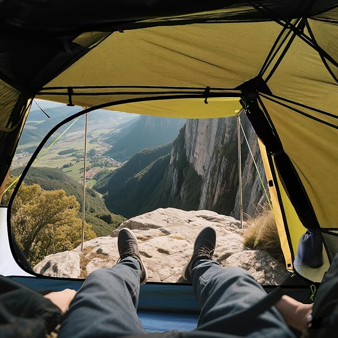 ThreeBears 4-Person Backpacking Tent Shelter 3000mm Waterproof Easy Setup Spacious for Family Outdoor Adventures Hiking and Camping Trips