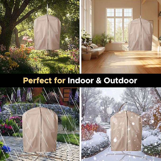 ADVOKAIR Hammock Chair Swing Heavy-Duty Hanging Rope Swing Seat Supports 500 Lbs Ideal for Outdoor Patio Backyard Porch Deck &amp Indoor Bedroom Use