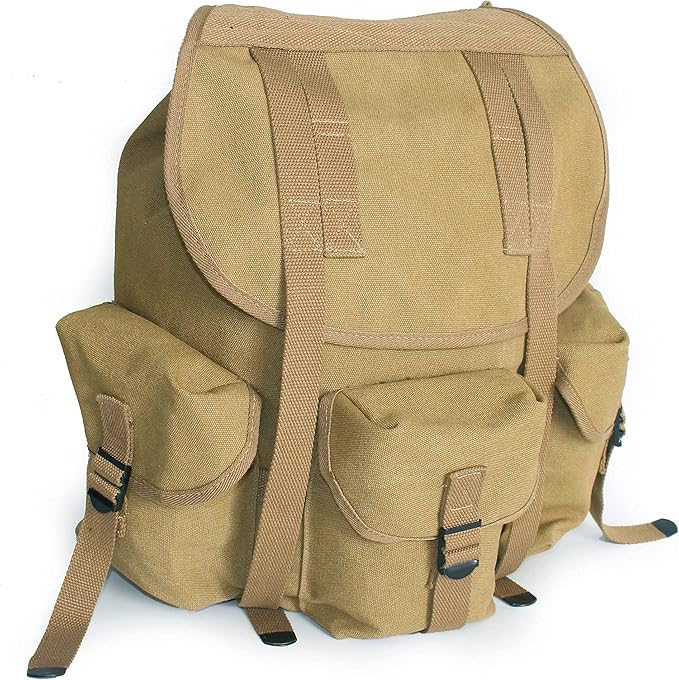 WW2 WWII US Military M14 Haversack Field Bag Backpack Canvas Khaki