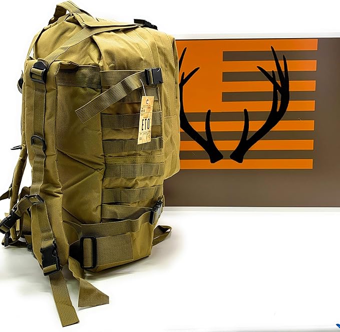 East TN. Outfitters Tactical Backpack Hunting Bug Out Bag 3 Day Pack Bugout Big 45 Liters Hiking Camping Overnight