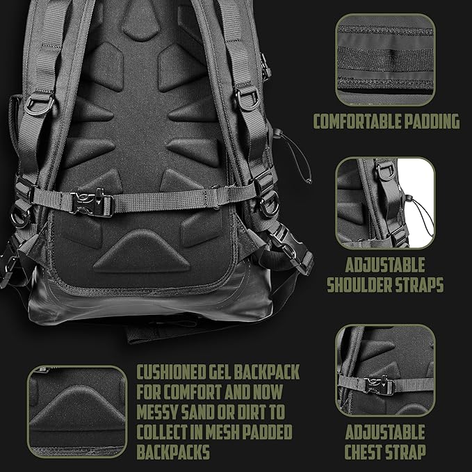 FIELDCRAFT Wayfarer Waterproof Rolltop Backpack Dry Bag for Outdoor Water Sports Kayaking Boating Camping Hiking Scuba Diving Fishing Beach and Lake Activities