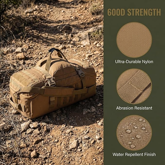 Gym Bag Duffle Bags Backpack Travel Duffle Bag with Weekend Overnight Bag for Outdoor Tactical Sports Travel Camping Hunting