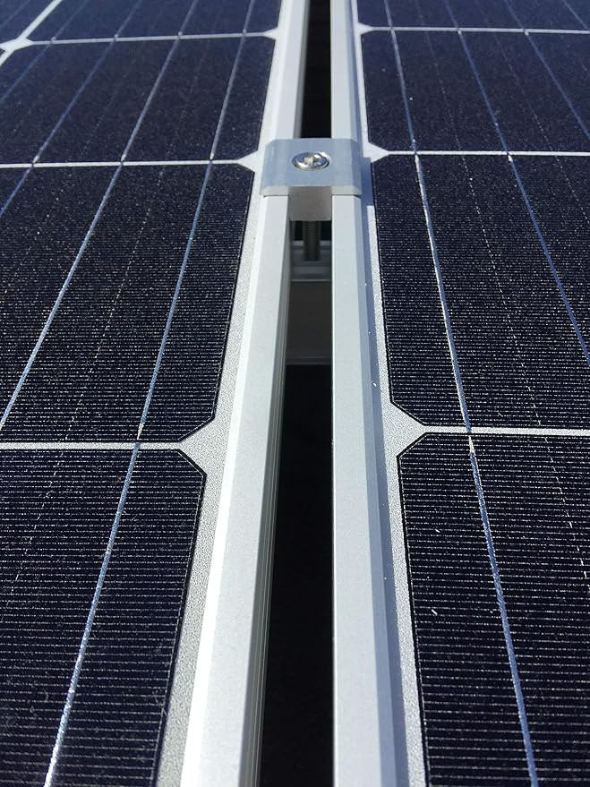 Solar Panel Mounting kit to Mount for 4 Solar Panels with Clamps L-Brackets &amp 88 Inch Rails