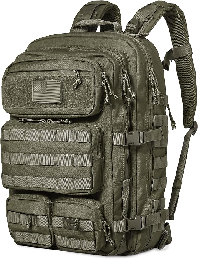 Falko Tactical Backpack for Men and Women 50L Backpack 2.4x Stronger Large Military Molle Rucksack Bugout Backpack Outdoors