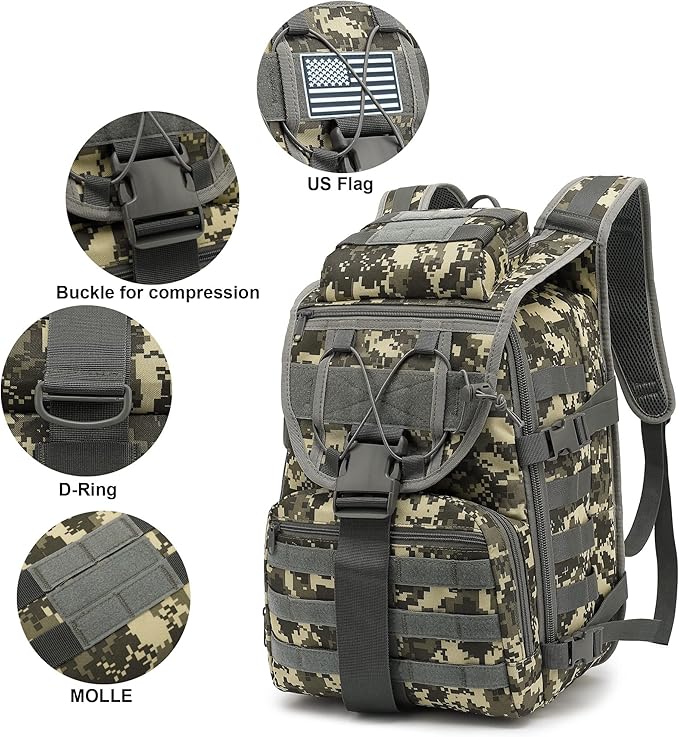 Military Tactical Backpack for Men Survival Army Backpacks for Camping Hiking Trekking