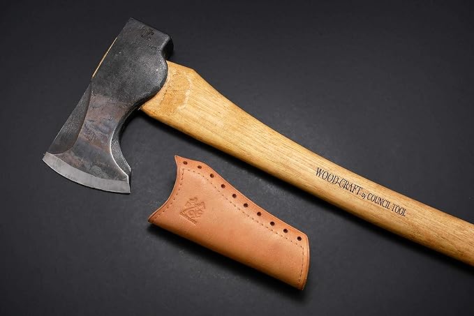 Leather Axe Handle Guard (Council Tool Woodcraft Pack Axe 19 Tan/Natural Leather)