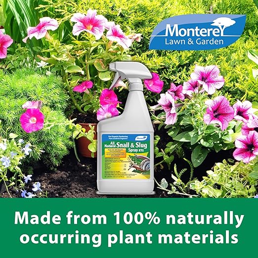 Monterey All Natural Snail &amp Slug Spray for Organic Gardening RTU - 31 oz