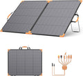 200 Watt Bifacial Portable Solar Panel 20V Foldable Solar Charger for Power Station IP68 Waterproof 23.5% High Efficiency with 2 Sturdy Kickstands for RV Camping Off-Grid Blackouts