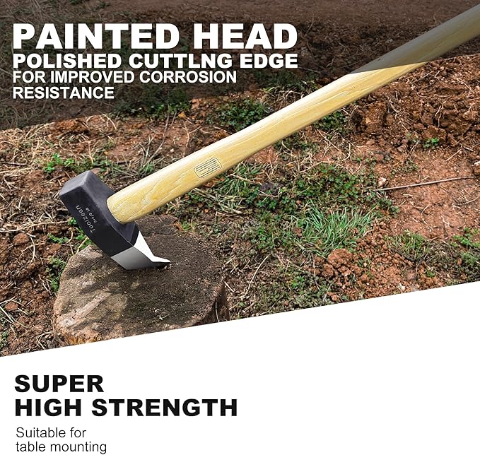 Splitting Maul- Wood Splitter Maul 6 1/2 lbs Head- Heavy Duty Wood Splitter Axe with 36 ergonomics Hickory Handle for HardwoodCampfiresFirewood(36inch Splitting Maul)