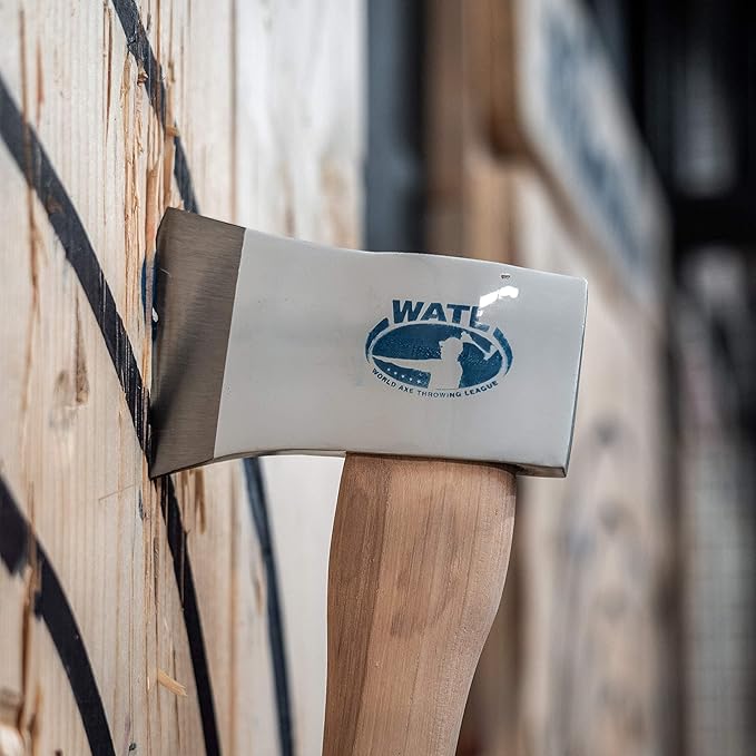 The Big Axe: World Axe Throwing League Premium Competition Throwing Axe &amp Multi-Purpose Camping Axe or Wood Splitting Axe with Hickory Wooden Handle