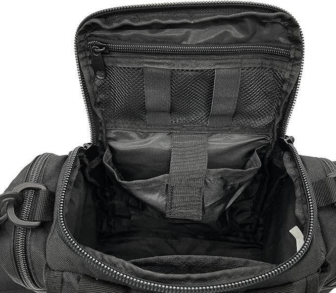 Compact Range Shooting Hunting Hiking Tactical Bag Military MOLLE Waist Shoulder Strap Pack Gear Pistol Handguns Gun Ammo