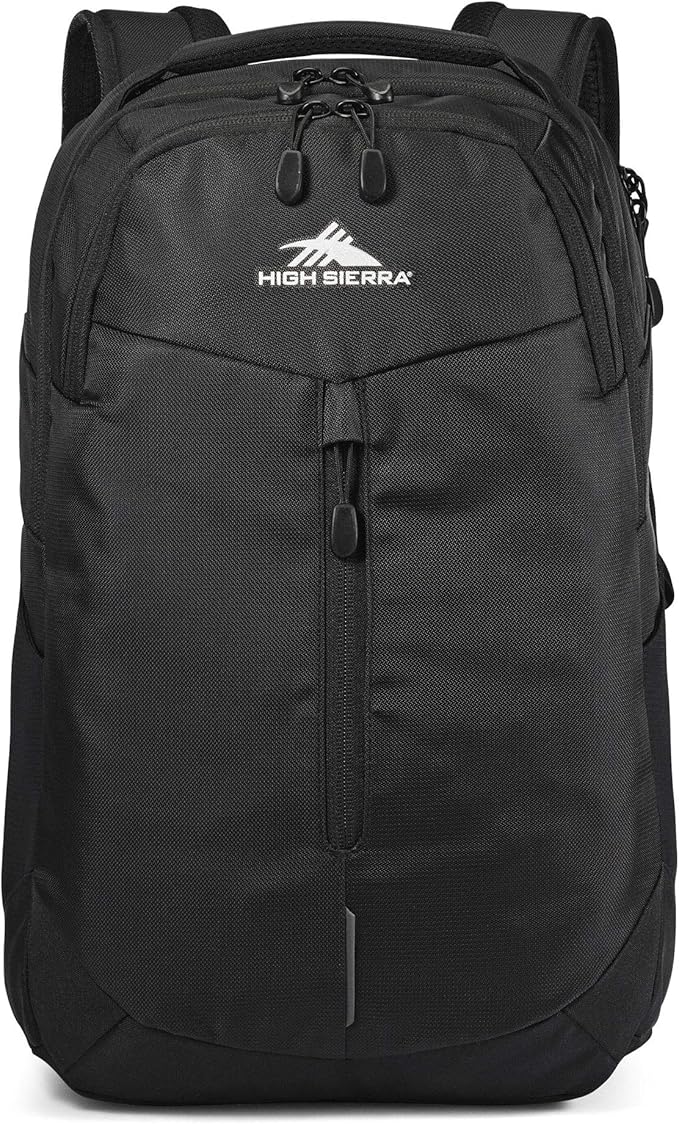High Sierra Swerve Pro Backpack with Laptop Pocket + Tablet Sleeve Fits most 17” Laptops 27L Black