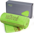 Zumi 100% Cotton Quick Dry Travel Towel - Soft Thin Compact Highly Absorbent Lightweight Camping Towel for Beach Gym Bath Shower Swimming Dorm RV - Green