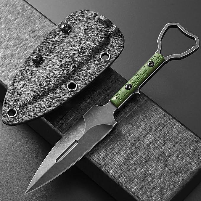 C1345 Fixed Blade Knife K110 Steel Blade G10 Handle EDC Tool Knifes for Outdoor Camping Survival Hiking Hunting(Green)
