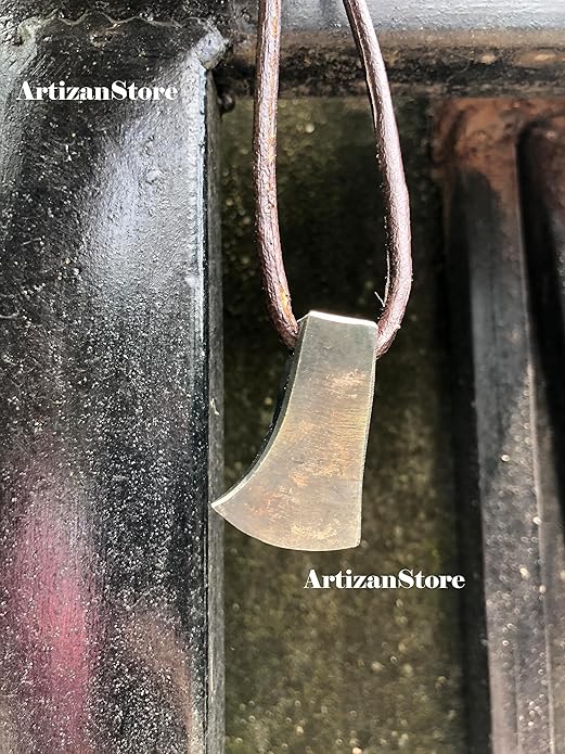 ARTIZANSTORE Forged Iron Viking Axe Pendant