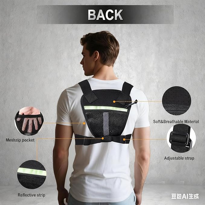 Multipurpose Outdoor Sports Chest Bag Tactical Vests for Men/Women -EDC Travel Chest Pack for Running Hikingcycling (Khaki)