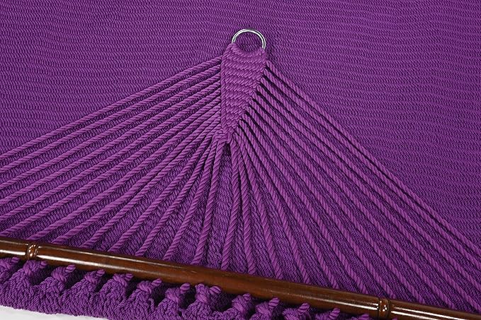 Jumbo Caribbean Hammock and Metal Tribeam Stand (Purple)