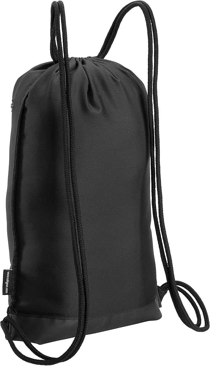 Skog Å Kust GymSak | Patented 2-in-1 Drawstring Cinch Bag with Removable Waterproof Dry Bag | Black &amp Grey
