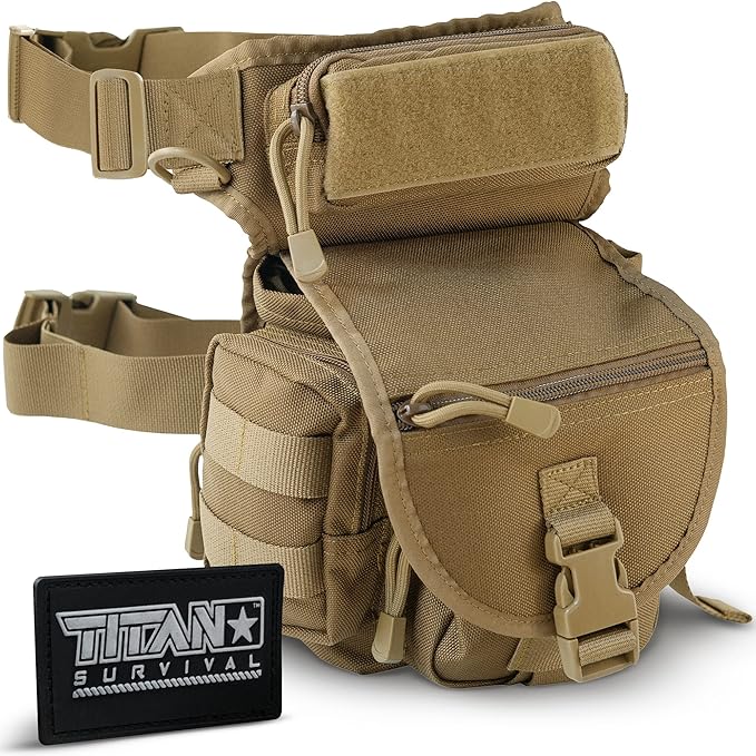 TACAMO® 10L Tactical Drop Leg Bag for Men Waterproof Thigh Bag Hip Leg Pouch