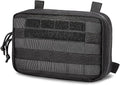 Black Tactical Molle EDC Pouch - Admin Pouch with Molle Attachments for Backpacks