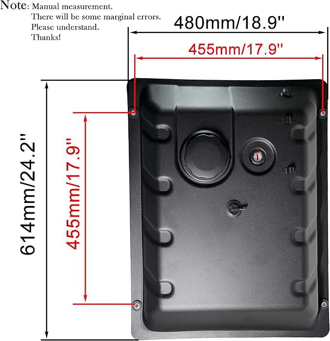 JMCHstore OEM Metal Generator Gas Fuel Tank for Generac GP5500 GP6500 RS5500 RS7000E GP7500E RS8000E XT8000E XT8500EFI 0H7510A / 0H75100SRV 5500w 6500 6500w 7500 389cc OHV Portable Generator Black