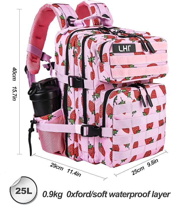 LHI Tactical Military Backpack for Men and Women 25L/35L Army Assault Pack Bag Small Rucksack with Bottle Holder