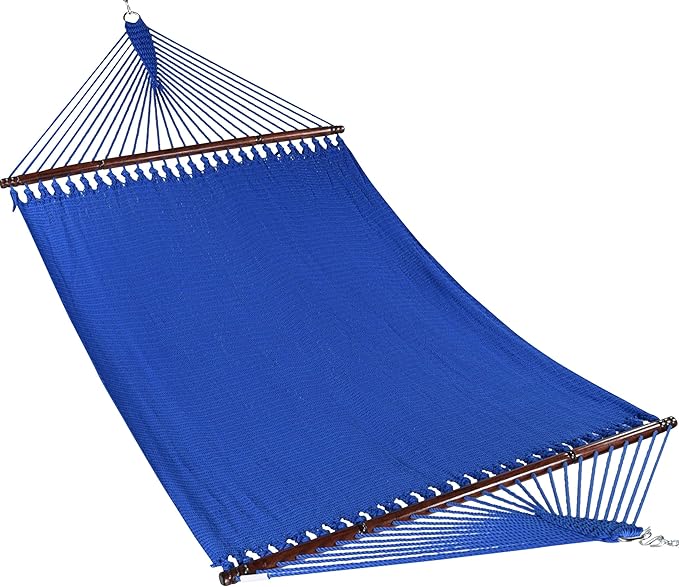 Jumbo Caribbean Hammock - 55 Inch - Soft-Spun Polyester - Dark Blue