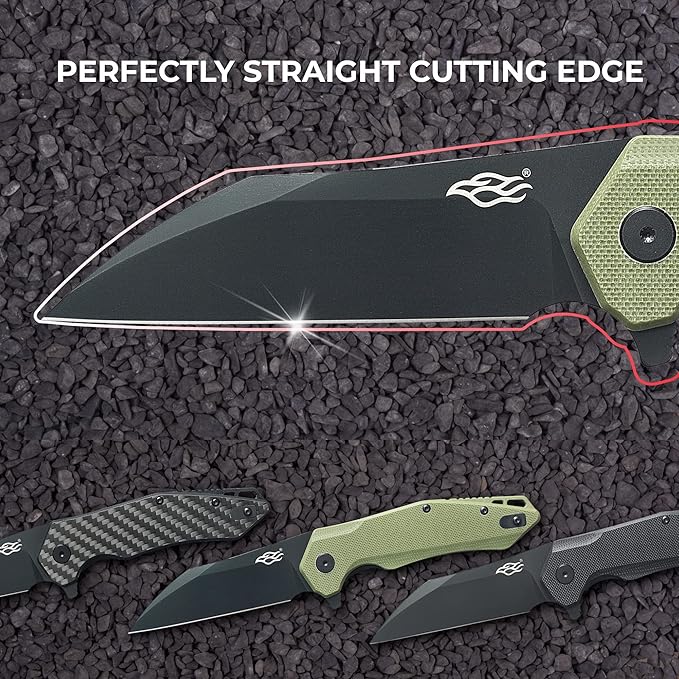 Firebird GANZO FH31 Folding Pocket Knife D2 Steel Wharncliffe Blade Ergonomic G10 Handle with Clip Hunting Fishing Flipper Camping Outdoor EDC Knife
