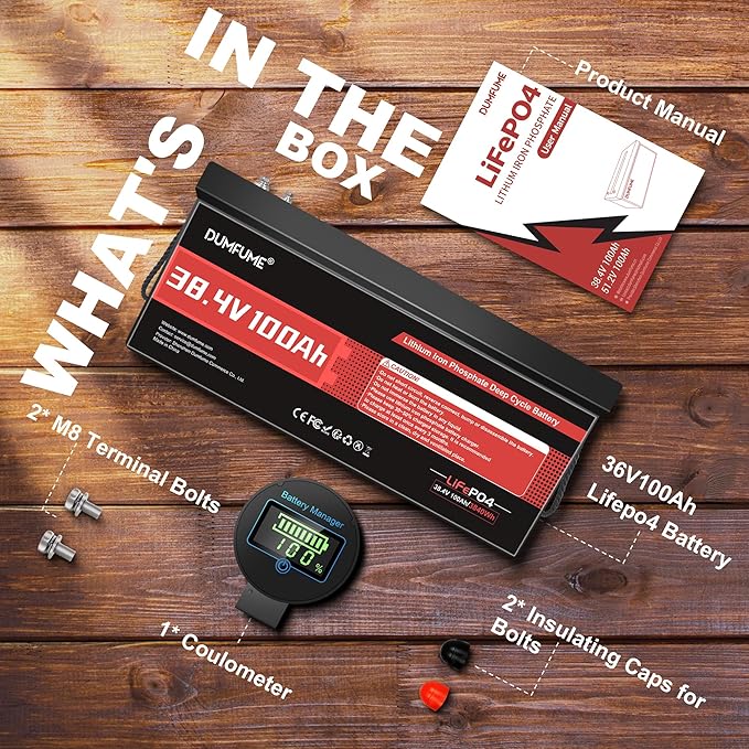 36V 100Ah LiFePO4 Lithium Battery Built-in 200A BMS &amp 15000 Cycles3840W Motor SupportHigh Energy Density Golf Cart BatteryRVHome Energy StorageOff-grid Applications
