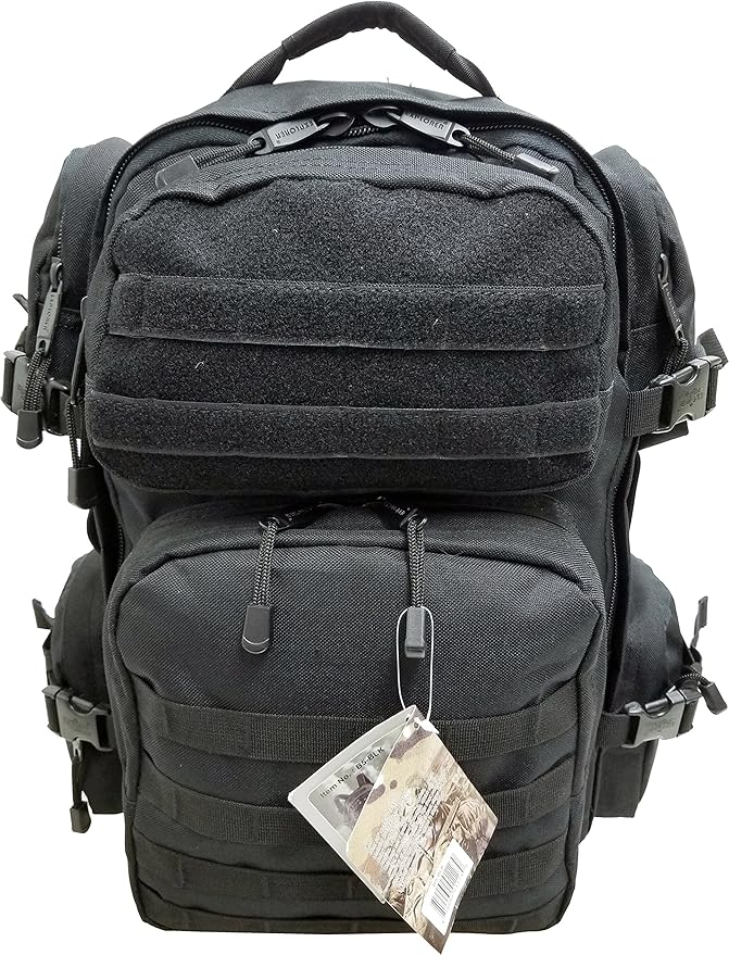 EXPLORER Black Tactical 3 Day Military Tactical Combat Assault Pack Molle Bug Out Bag Backpack for Outdoor Hiking Camping Trekking Hunting