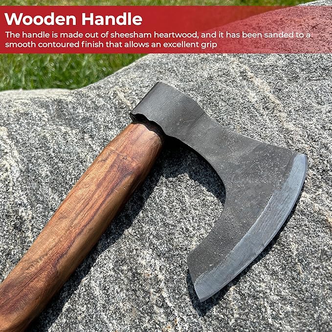 MedievalDepot Traditional Scandinavian Skeggøx Battle Axe - Overall 20 Carbon Steel - Functional &amp Battle Ready