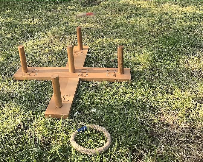 Ring toss game lawn game yard game outdoor game throwing game tossing game camping game carnival game outdoor sports cornhole fathers day gift