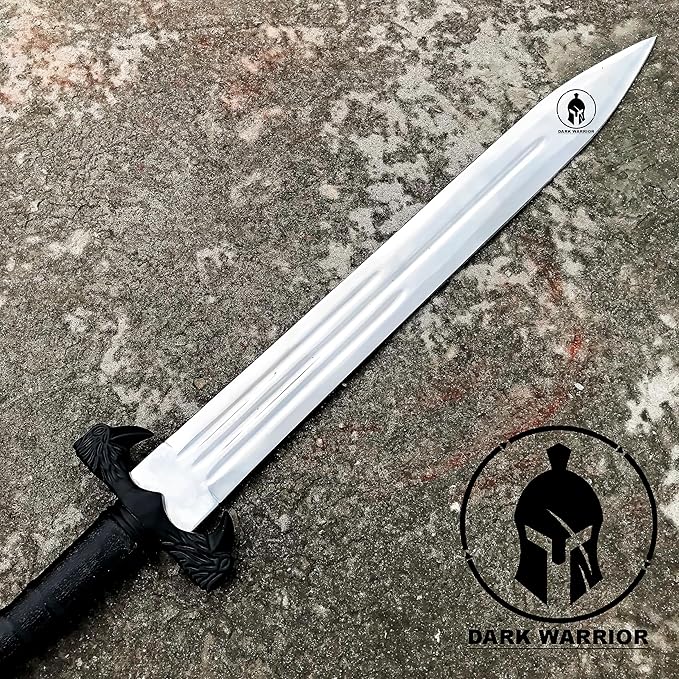 [DARK-WARRIOR] Handmade Viking Raven Sword 30 - Inch Viking Sword Real Short Sword with Sheath Replica Props mens gifts Cosplay [Hugin and Munin: Odin's Ravens Style Guard]